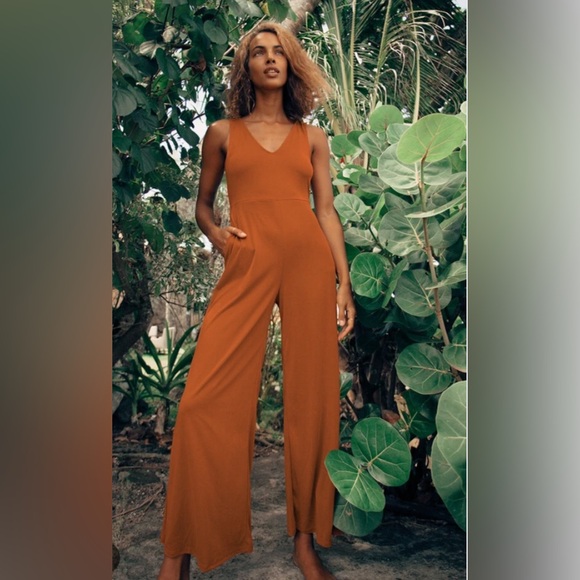 Zara Pants - Zara Trafaluc Terracotta Color Jumpsuit